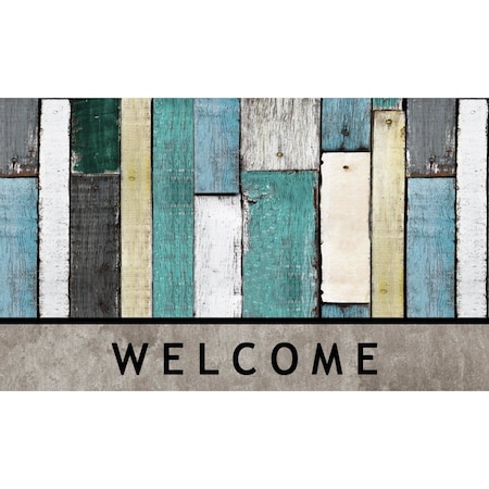 Sports Licensing Solutions Sports Licensing Solutions 18 in. W X 30 in. L Multi-Color Plank Rubber Door Mat 58782